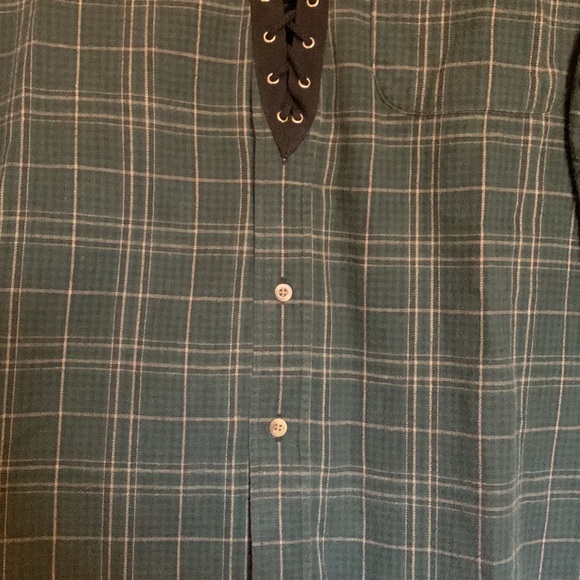LF Furst Of a Kind Plaid Lace-Up vintage Flannel - Picture 3 of 5